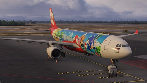 AirAsia X Sonic the Hedgehog Livery | 9M-XXU | iniBuilds A330-300