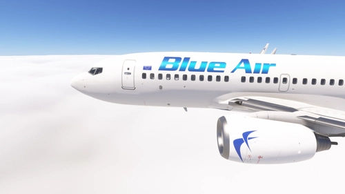 PMDG 737-700 w/ cabin Blue Air (YR-BMR)