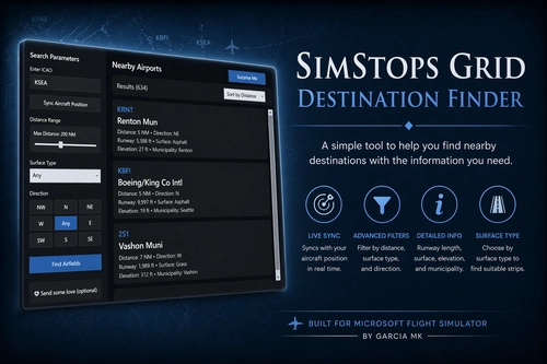 SimStops Grid Destination Finder