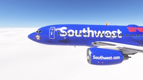 PMDG 737-700 w/ cabin Southwest - Discovery Shark Week Theme (N944WN)