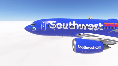 PMDG 737-700 w/ cabin Southwest - Discovery Shark Week Theme (N422WN)