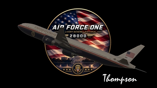 Air Force One New Livery Scheme – Boeing 777-300 (Tail No. 28000) [Fictional]