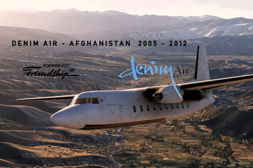 Inibuilds Fokker F27 – Denim Air (F50 livery), Afghanistan operation.