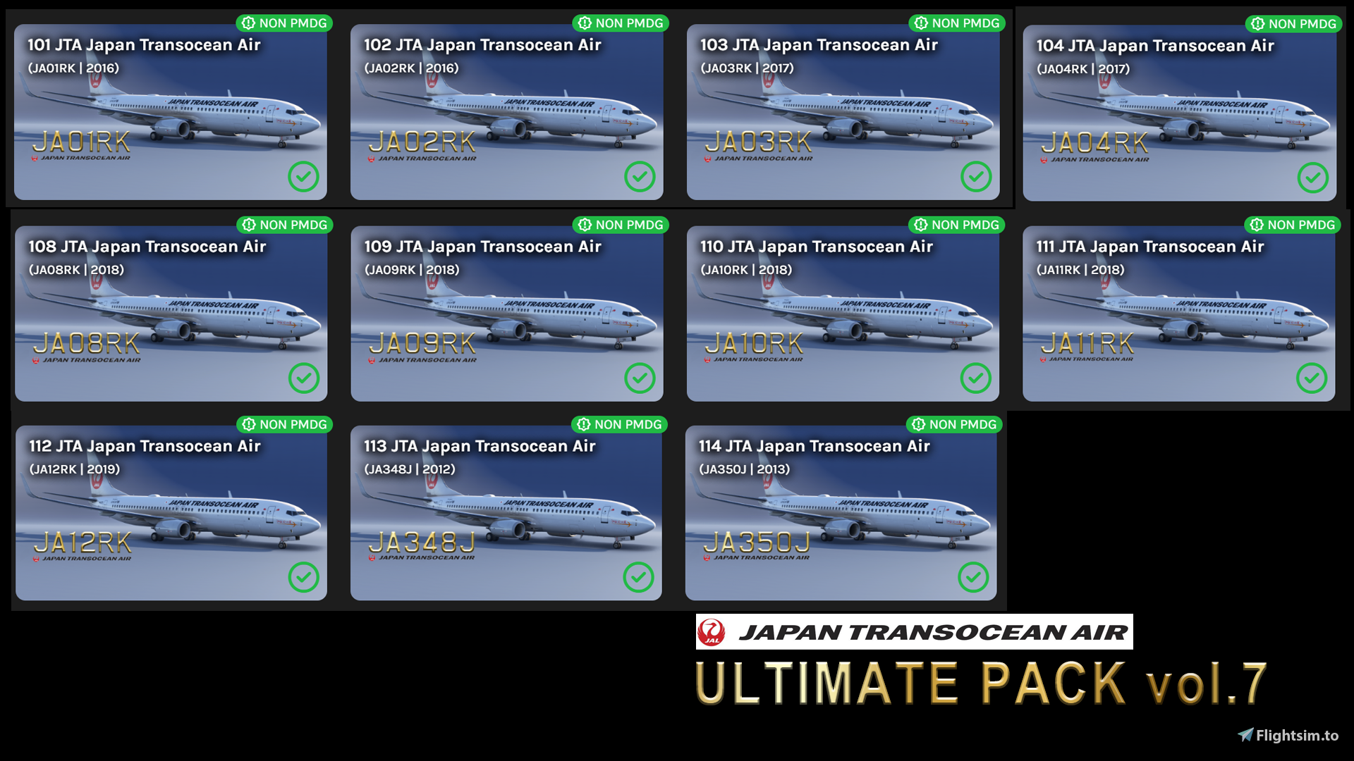 ao様 Japan Transocean Air Ultimate livery pack (vol.7) - Aircraft