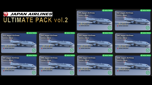 Japan Airlines Ultimate livery pack (vol.2)