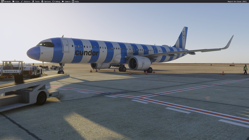 Condor D-ANLC blue strips livery Inibuilds A321LR MSFS2024 (with cabin)