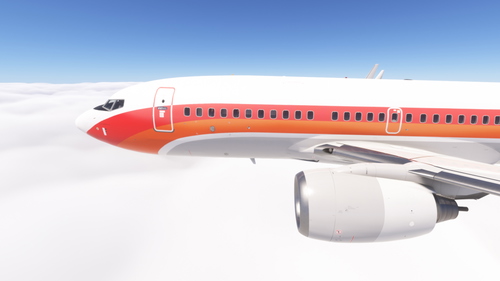 PMDG 737-700 w/ cabin Cabo Verde Airlines in TAAG Angola colors (D4-CCI)
