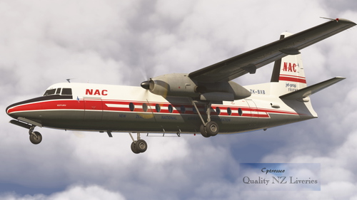MS/IniBuilds F27 National Airways Corp (N.A.C) 1960's NZ | ZK-BXB | Full Cabin  | VHF Blade Antenna