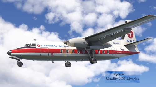 MS/IniBuilds F27 National Airways Corp.(N.A.C) 1974 NZ | ZK-NAO | Full Cabin | VHF Blade Antenna!