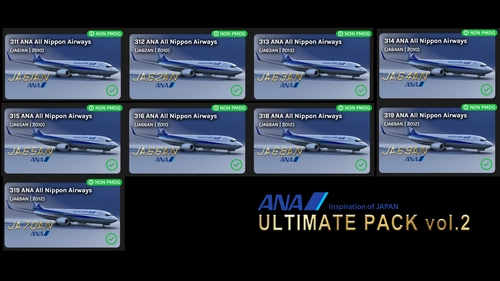 All Nippon Airways Ultimate livery pack (vol.2)