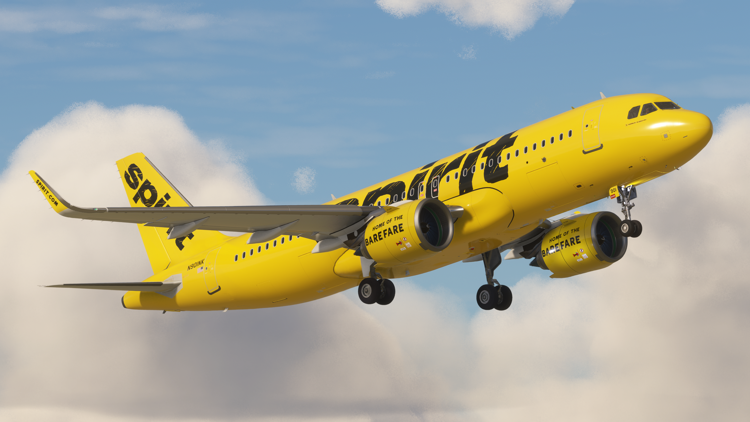 FBW A32NX Spirit Airlines "Bare Fare" | 4K - Image 1
