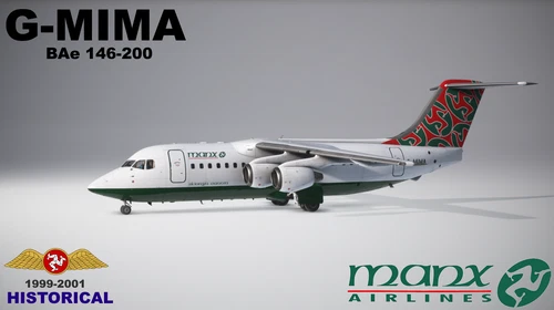Just Flight 146 Professional 146-200 - G-MIMA, Manx Airlines 1999-2002 Bundle