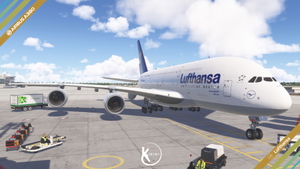 FlyByWire A380-800 Lufthansa D-AIMD "Tokio" 1989 Livery 8K thumbnail 3