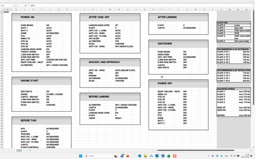 Quick Reference Checklist - Airbus A220
