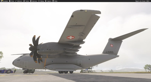 Inibuilds Airbus A400M Atlas Swiss Air Force J-4400 (Fictional)