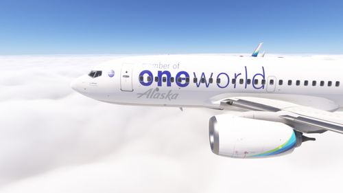 PMDG 737-700 w/ cabin Alaska Airlines OneWorld (N487AS)