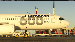 Lufthansa D-AIEQ 600th Airbus aircraft livery Inibuilds A321LR MSFS2024 (with cabin) thumbnail 3