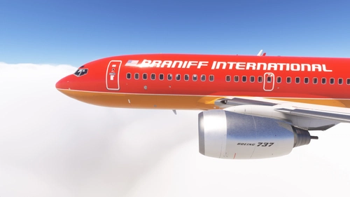 PMDG 737-700 w/ cabin Braniff International Package