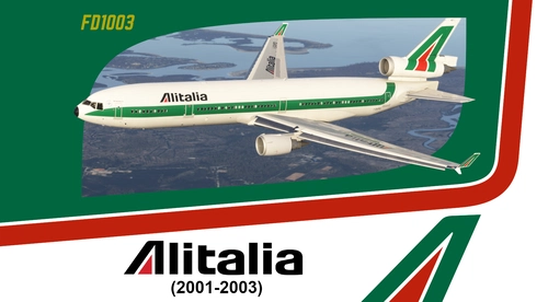New Art Update | TFDi MD11 [GE PAX] Alitalia (2001-2003) I-DUPD 8k