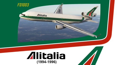 New Art Update | TFDi MD11 [GE PAX] Alitalia "Old" (1994-1996) I-DUPC 8k