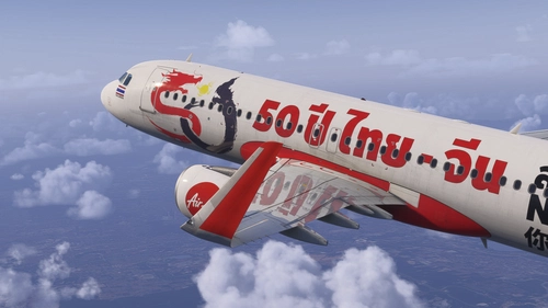 Thai AirAsia "50th Anniversary of China–Thailand Diplomatic Relations" Livery | HS-BBR | Fenix A320