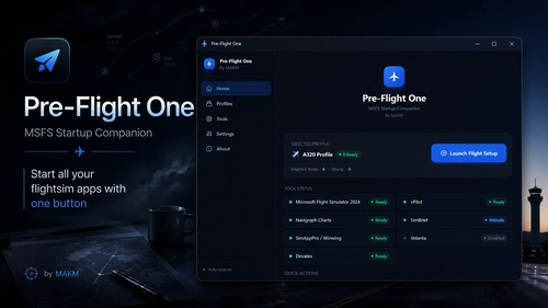 Pre-Flight One – MSFS Startup Companion