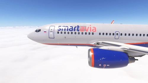 PMDG 737-700 w/ cabin Smartavia (VP-BZZ/RA-73652)