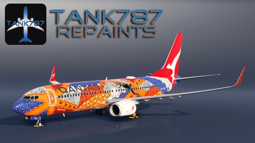 PMDG 737-800 Qantas - VH-VXB Yananyi Dreaming (Silver Roo Fictional)