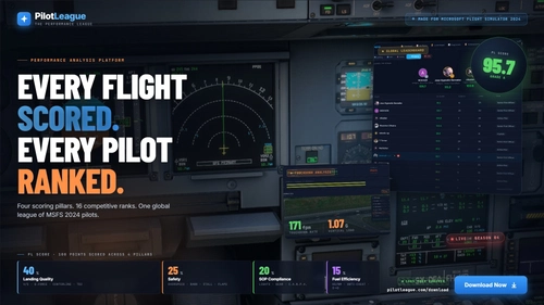 PilotLeague — Flight Performance Tracker for MSFS 2024