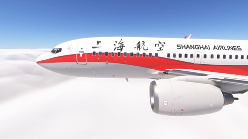 PMDG 737-700 w/ cabin Shanghai Airlines (B-5801)