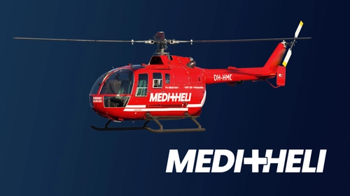 Bo-105 Medi-Heli HEMS Helicopter OH-HMC (historical)