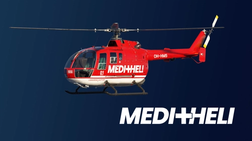 Bo-105 Medi-Heli HEMS Helicopter OH-HMS (historical)