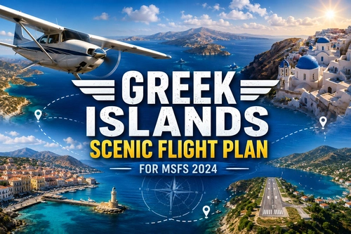 Greek Islands Adventure Tour Flight Plan For MSFS24