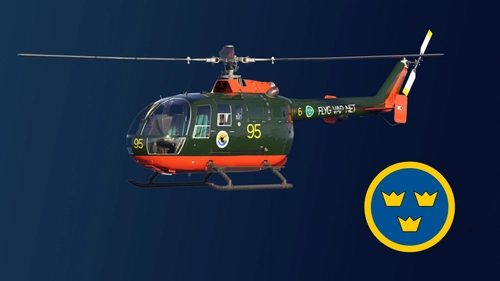Bo-105 Swedish Air Force Rescue F6 95 (historical)