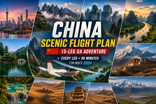 China Scenic GA Adventure Flight Plan (MSFS24)