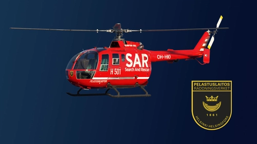 Bo-105 Helikopteripalvelu SAR OH-HKI (historical)