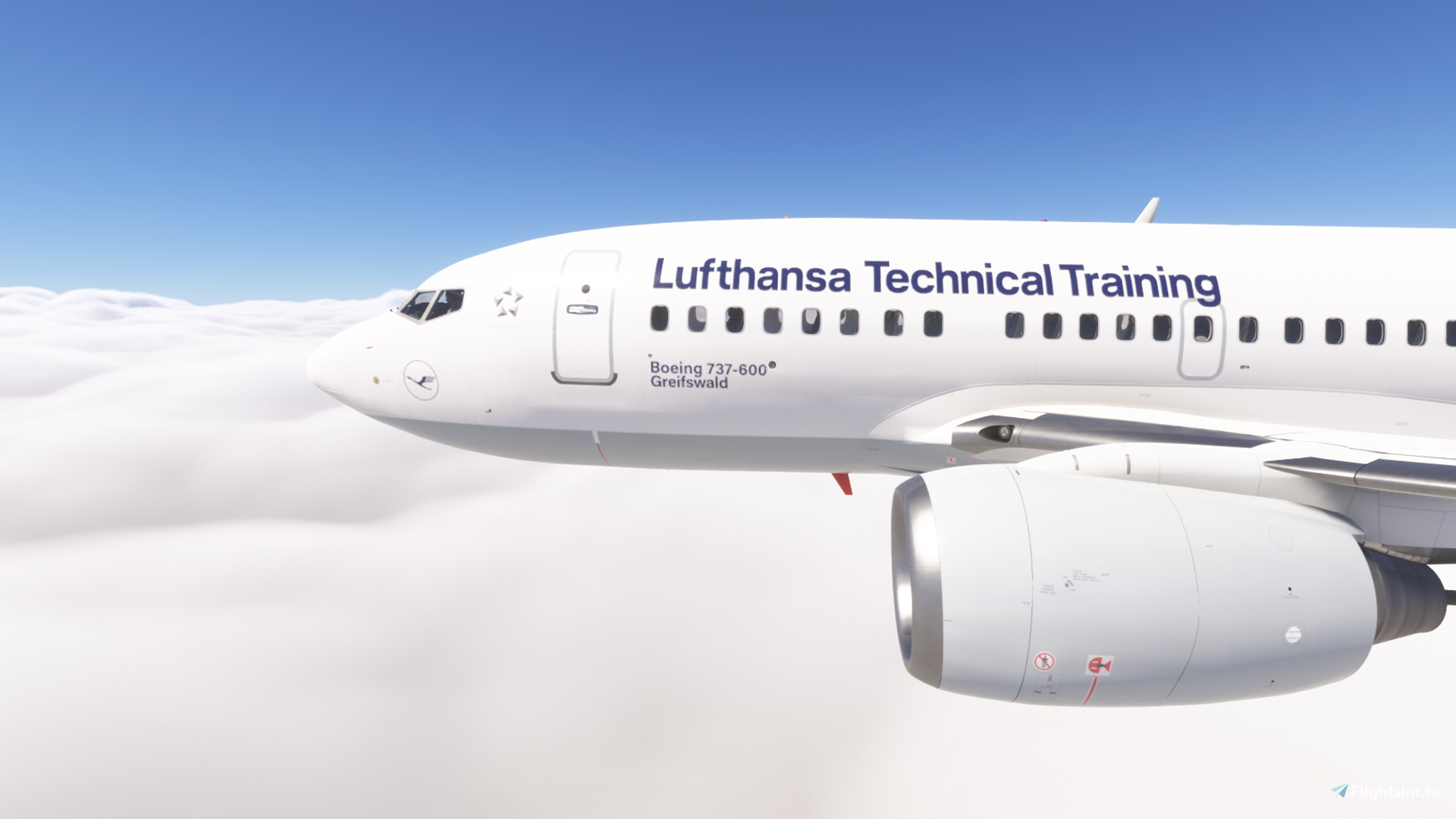 PMDG 737-600 w/ cabin Lufthansa Technical Training (D-ABIA