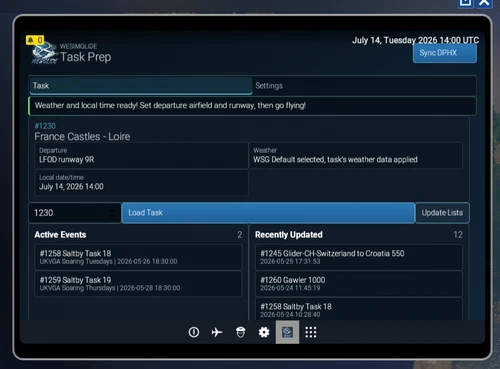 WeSimGlide Task Prep EFB Companion App