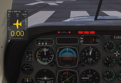 Landing Guide - It helps you achieve a smooth touchdown and provides your Landing Rate.