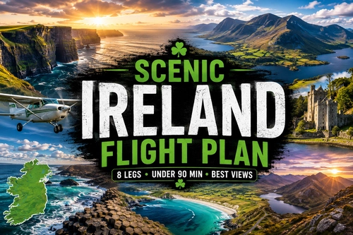 Explore Ireland - Scenic GA Flight Plan for MSFS 2024