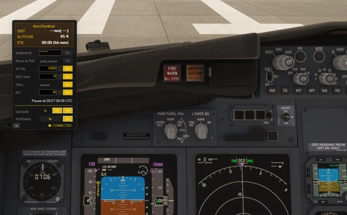 AeroSentinel - Automatically pauses at TOD and control simrate.