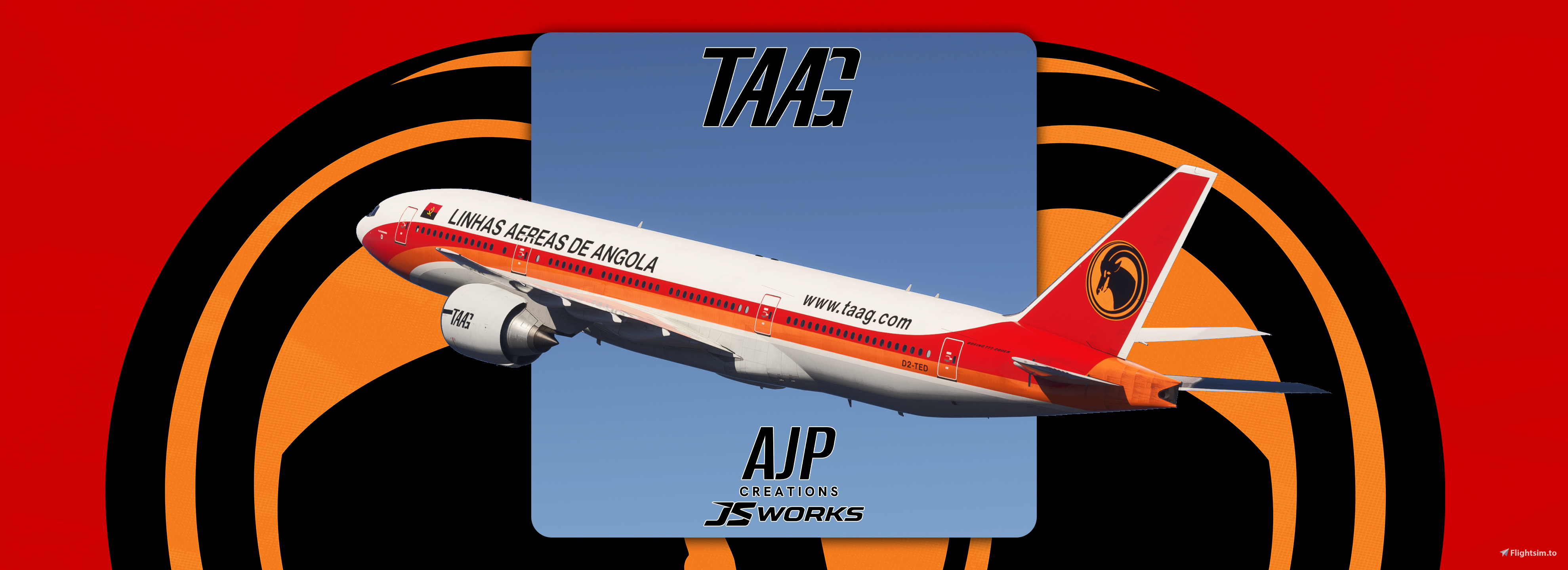 TAAG Angola Airlines - 777-200ER - PMDG772 - Aircraft Liveries for