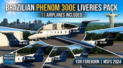 FSReborn Phenom 300E Brazilian Livery Pack 1