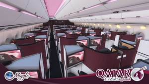 Qatar Airways Livery w/ Cabin Pack [A350-1000] thumbnail 12