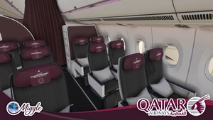 Qatar Airways Livery w/ Cabin Pack [A350-1000] thumbnail 14