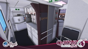 Qatar Airways Livery w/ Cabin Pack [A350-1000] thumbnail 16