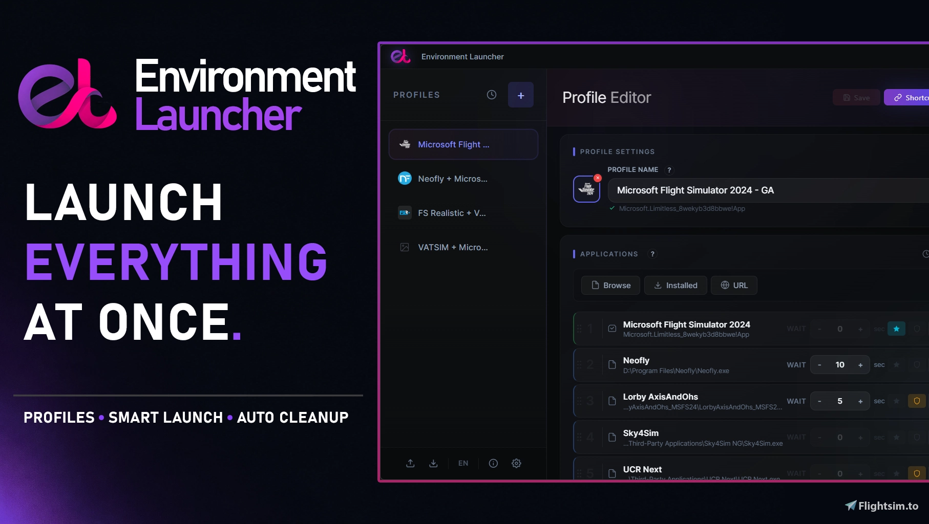 Environment Launcher - Start MSFS with all your apps in one click - Image 1