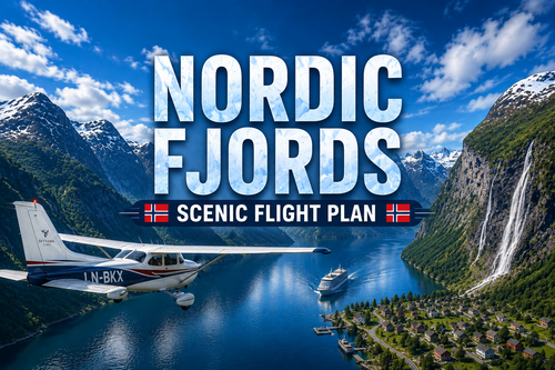 Nordic Fjords Scenic Flight Plan For MSFS24