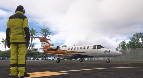 Citation CJ3+ LivToAir Livery Gold Virtual Airlines 10 Years