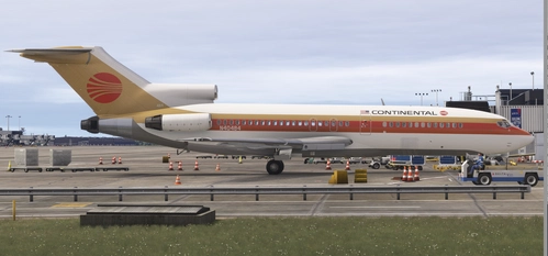 Continental Airlines Red Meatball (N40484) w/ interior | FSS 727-100